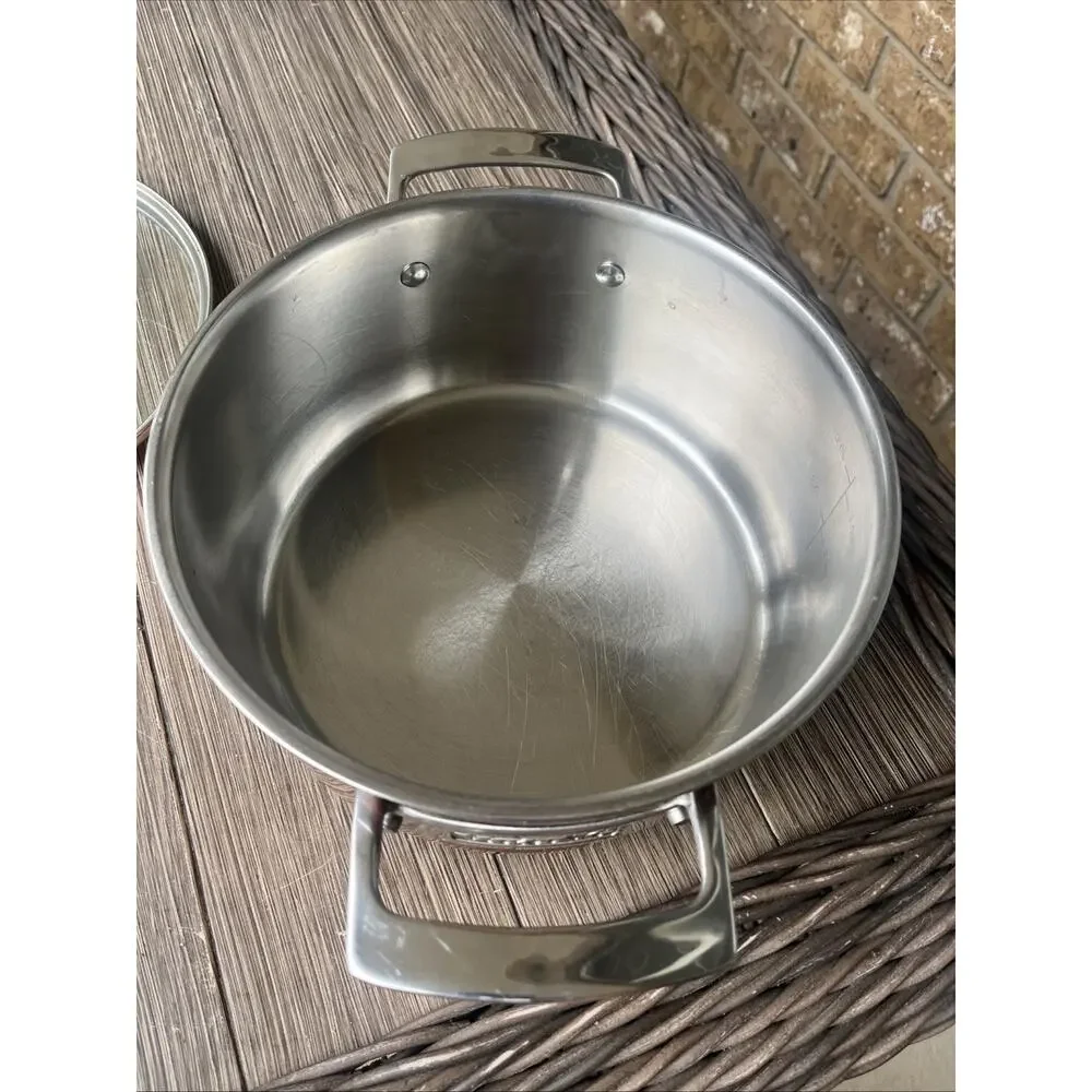 Viking Pro-Grade 4 Qt 3-Ply Copper Clad Stock Pot Stainless Interior + Glass Lid